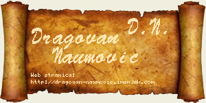 Dragovan Naumović vizit kartica